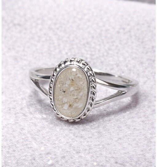 Sterling Silver Rope Edge Memorial Ring