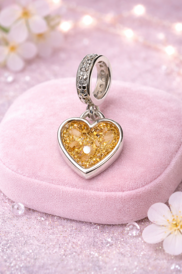 Sterling Silver Bracelet Dangle Memorial Charm (fits Pandora)