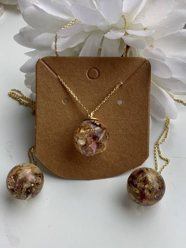 10mm Orb Pendant Necklace with chain