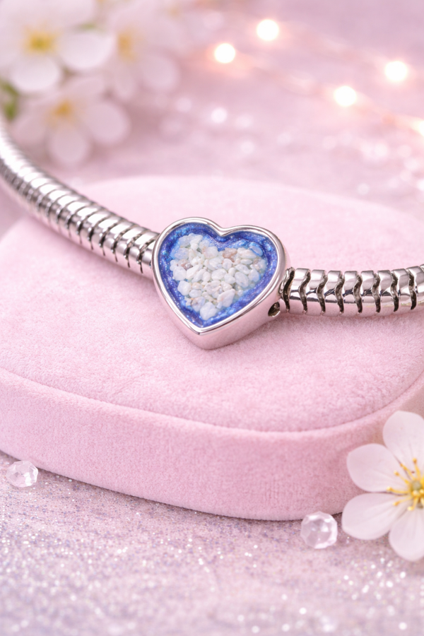Pandora Style - Sterling Silver Bracelet Heart Memorial Charm