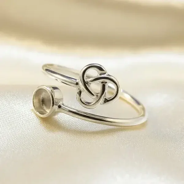 Sterling Silver Adjustable Celtic Knot Memorial  Ashes Ring