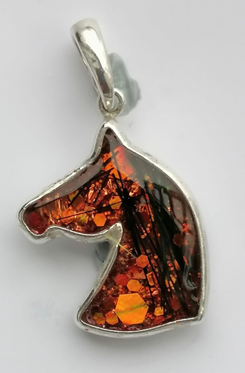 Sterling Silver Horse Head Pendant with Chain