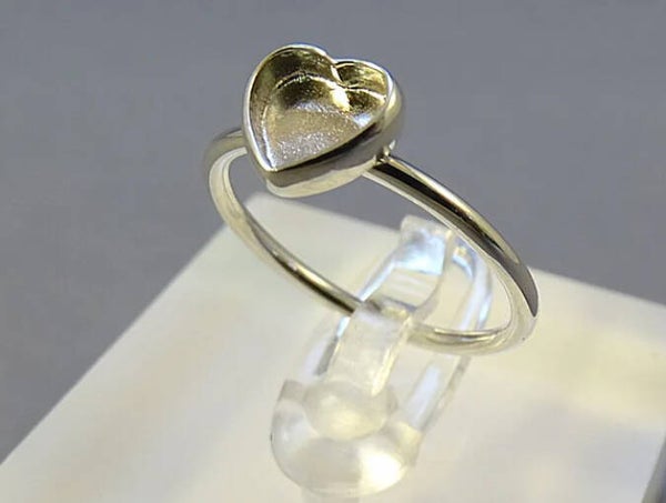 Sterling Silver Heart Stacker Ring
