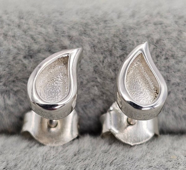 Sterling Silver Milk Drop Stud Earrings