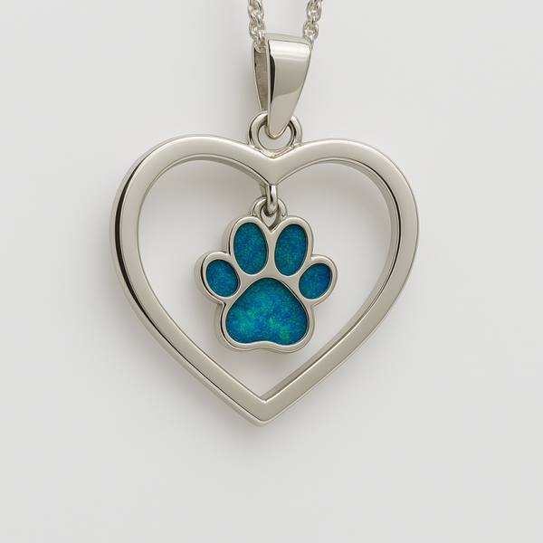 Sterling Silver Paw Pendant with chain