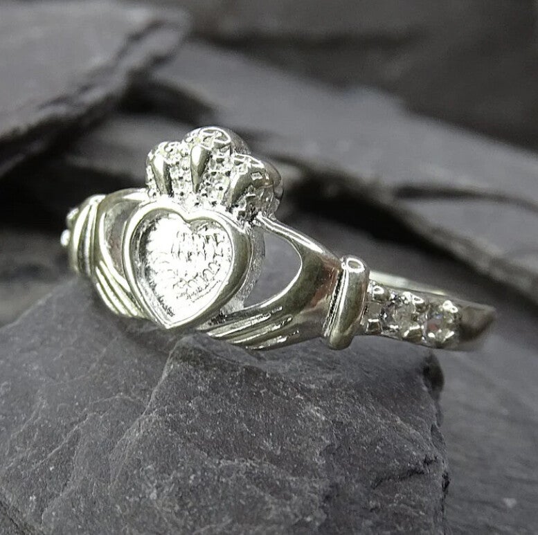 Sterling Silver Claddagh Memorial Ring