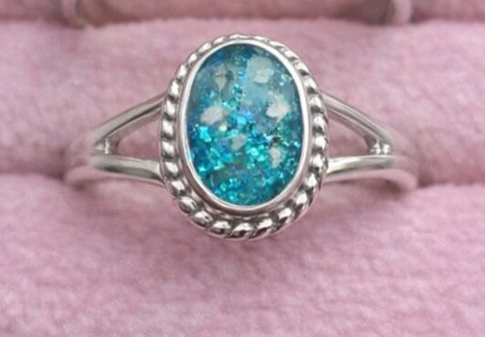Sterling Silver Rope Edge Memorial Ring