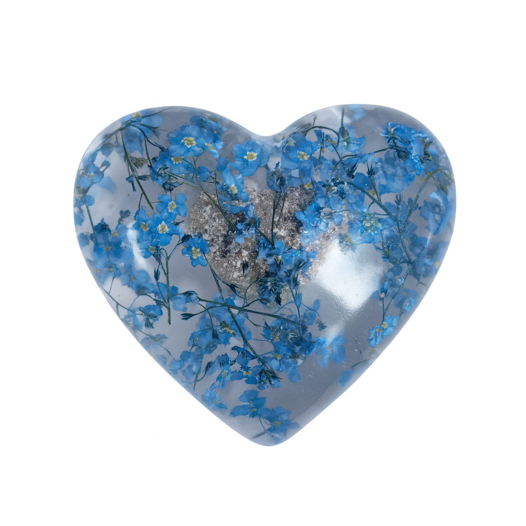 Forget-Me-Not Memorial Resin Heart