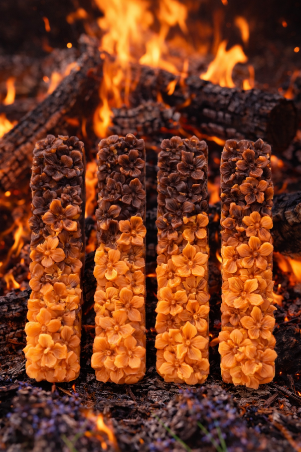 4 barres fleuries au feu de bois🔥