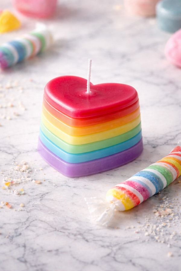 Bougie décorative arc-en-ciel🌈✨