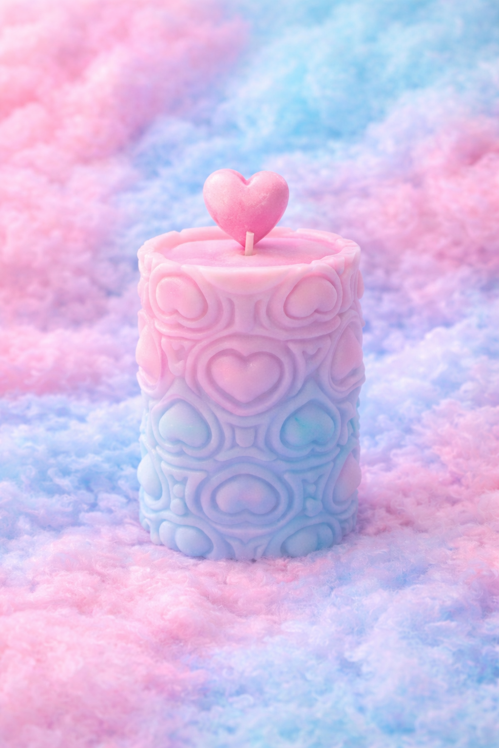 Bougie décorative barbe à papa🍡