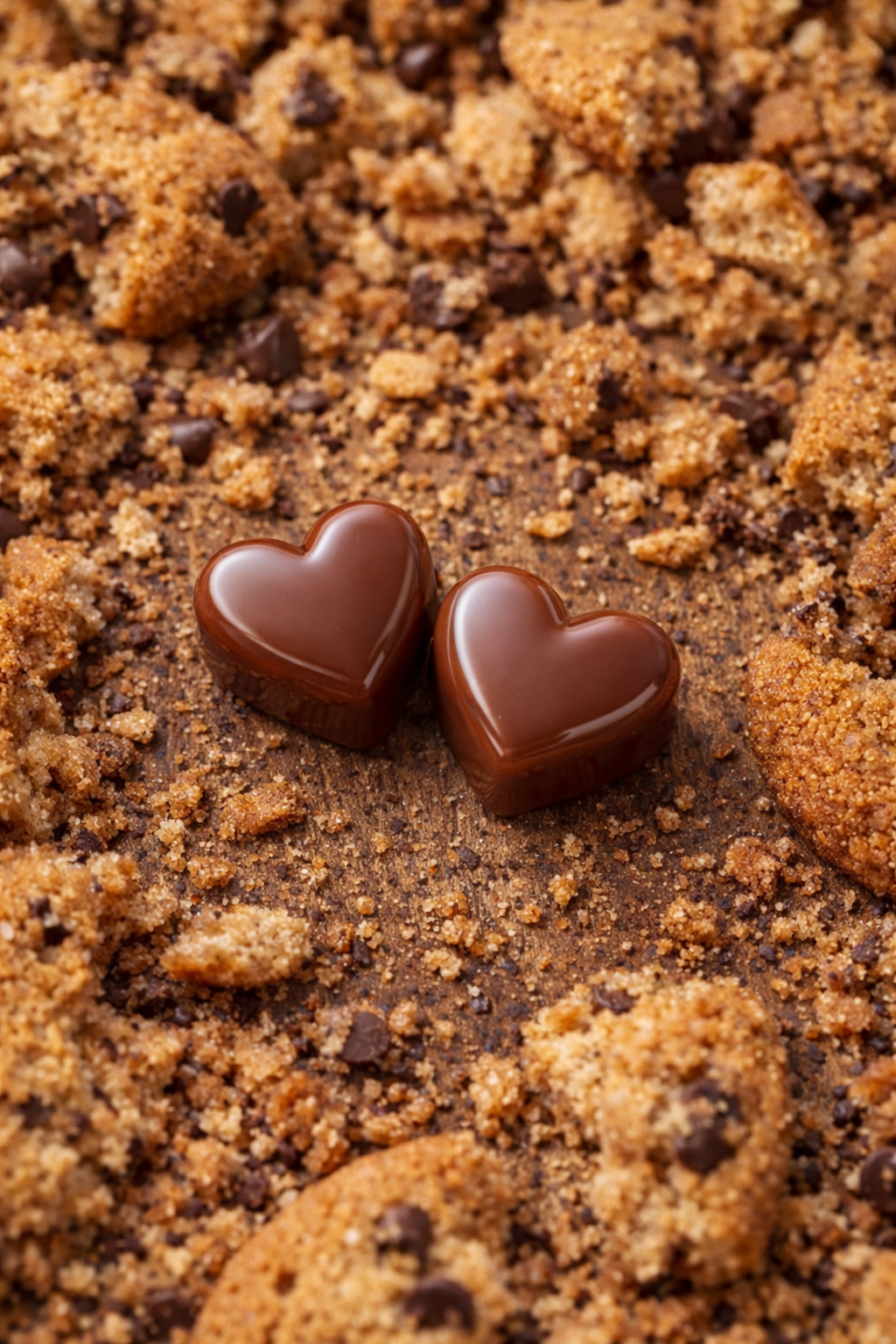 50 petits cœurs aux éclats de cookies🍪