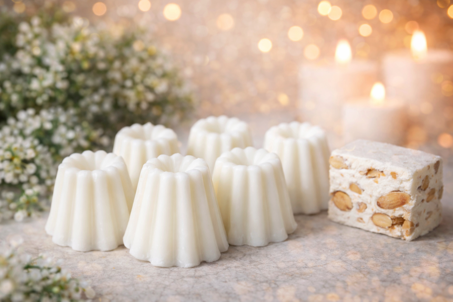 6 petits flans au nougat blanc🥮