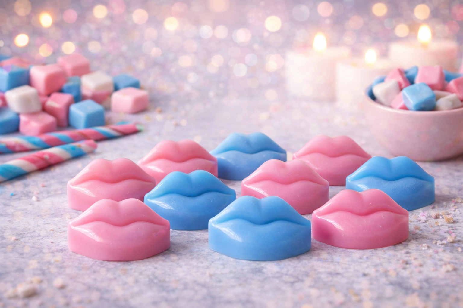 10 petites bouches au bubble gum🍬