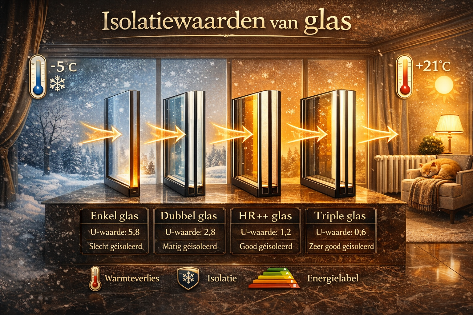 Wat is nu eigenlijk de isolatie waarde met Triple glas?