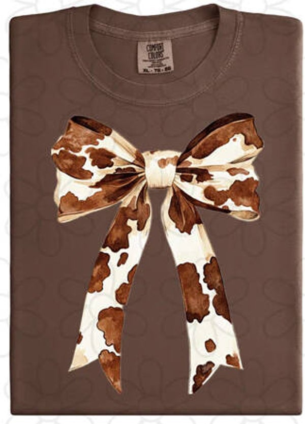 Cow Print Bow