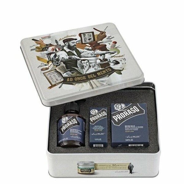 PRORASO CADEAUSET BAARDVERZORGING AZUR LIME