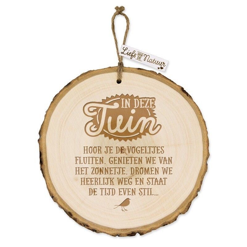 Boomschijf - in deze tuin