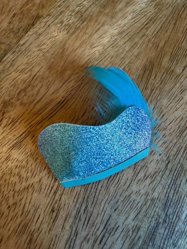 Pieten muts anti- slip  regenboog blauw