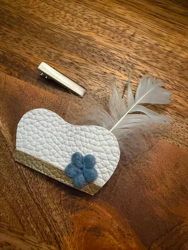 Pietenmuts goud blauw bloem