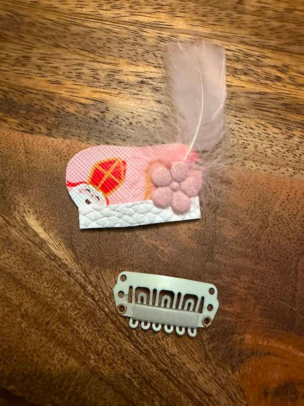 Pietenmuts anti-slip speldje sint roze