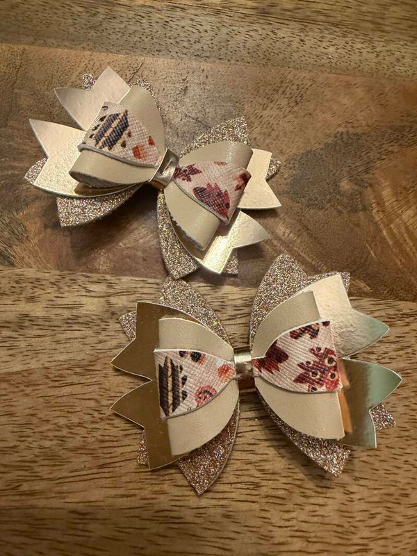 Luxe haarstrik goud herfst