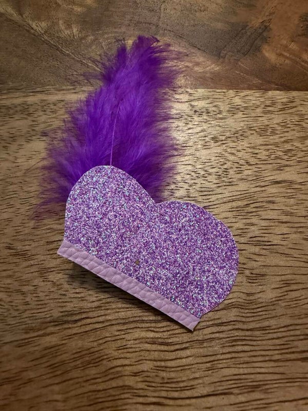 Pieten muts paars glitter