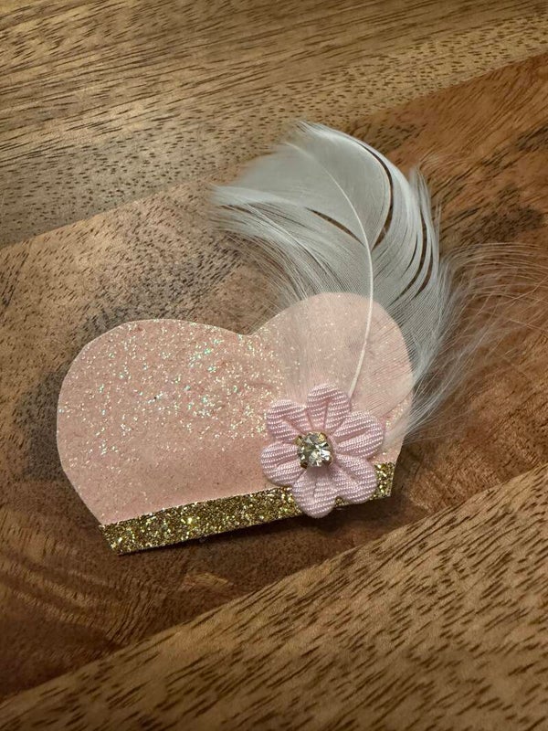 Pieten muts glitter roze goud