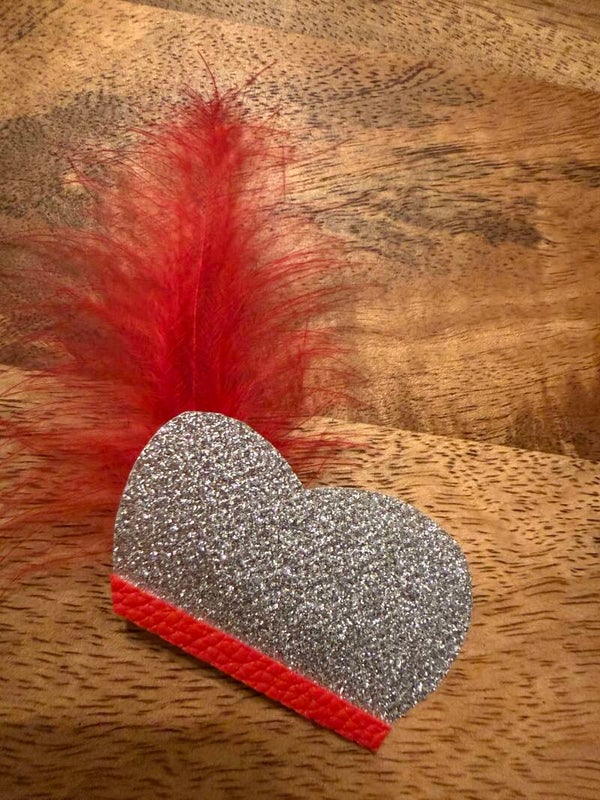 Pieten muts zilver rood