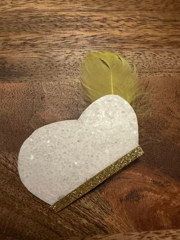 Pieten muts  glitter wit  geel