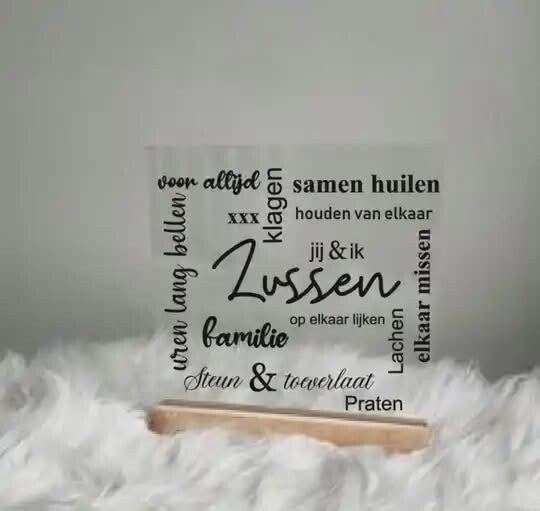 Glasplaatje zus/ broer