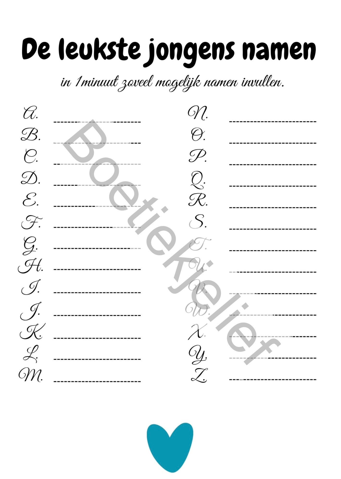 De leukste jongens namen