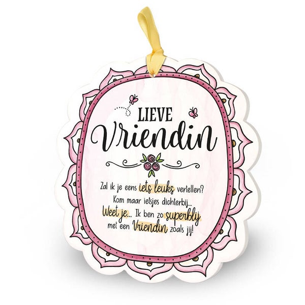 Tegeltje - lieve vriendin