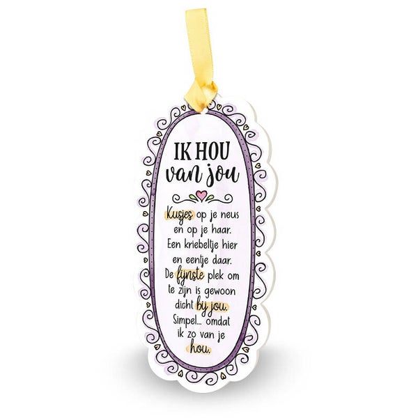 Tegeltje - ik hou van jou