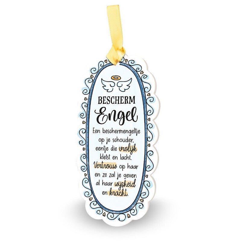 Tegeltje - bescherm engel