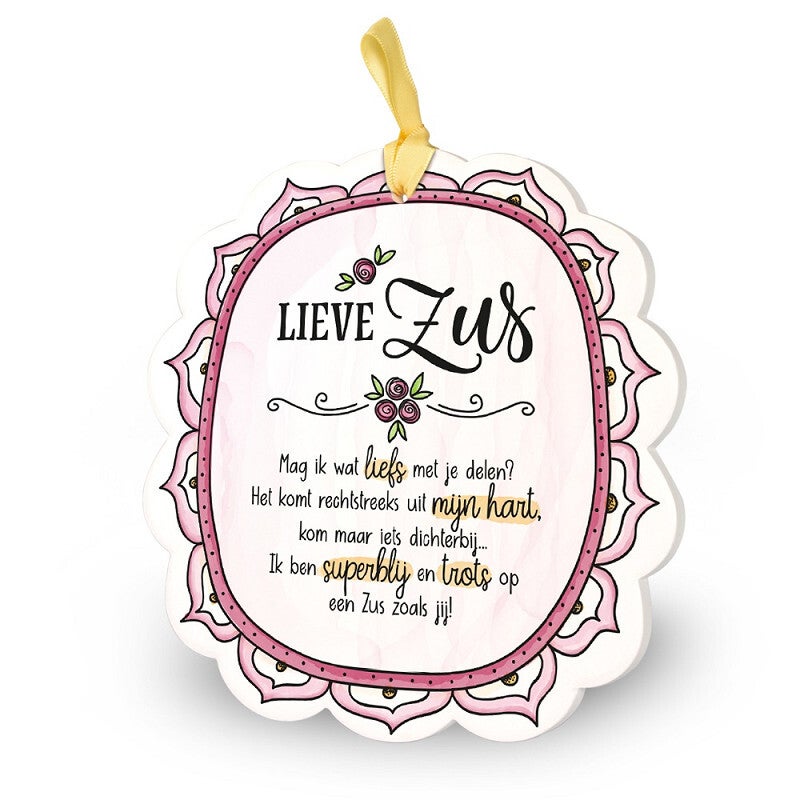 Tegeltje - lieve zus