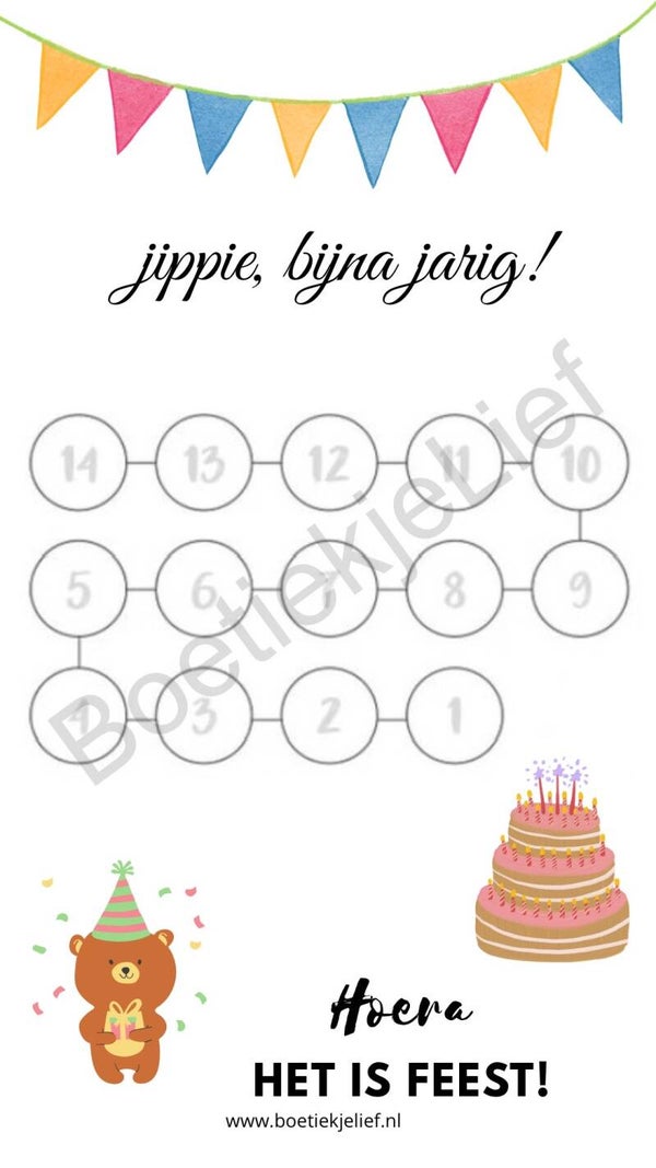 Aftelkalender Bijna jarig