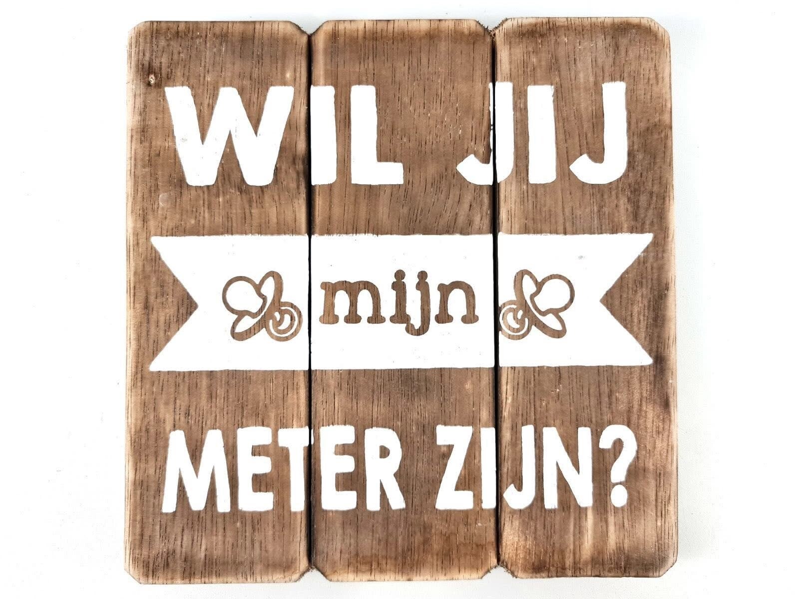 Wood deco bord meter peter