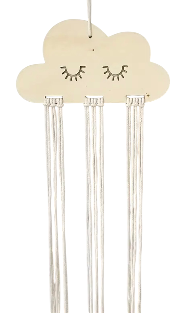 Wolk haarknipjes hanger