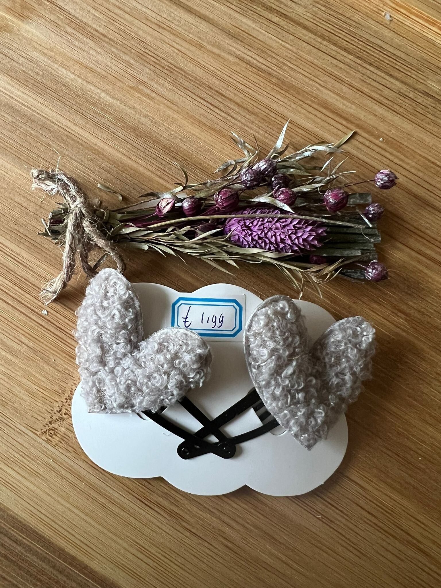 Haarknipjes teddy hart