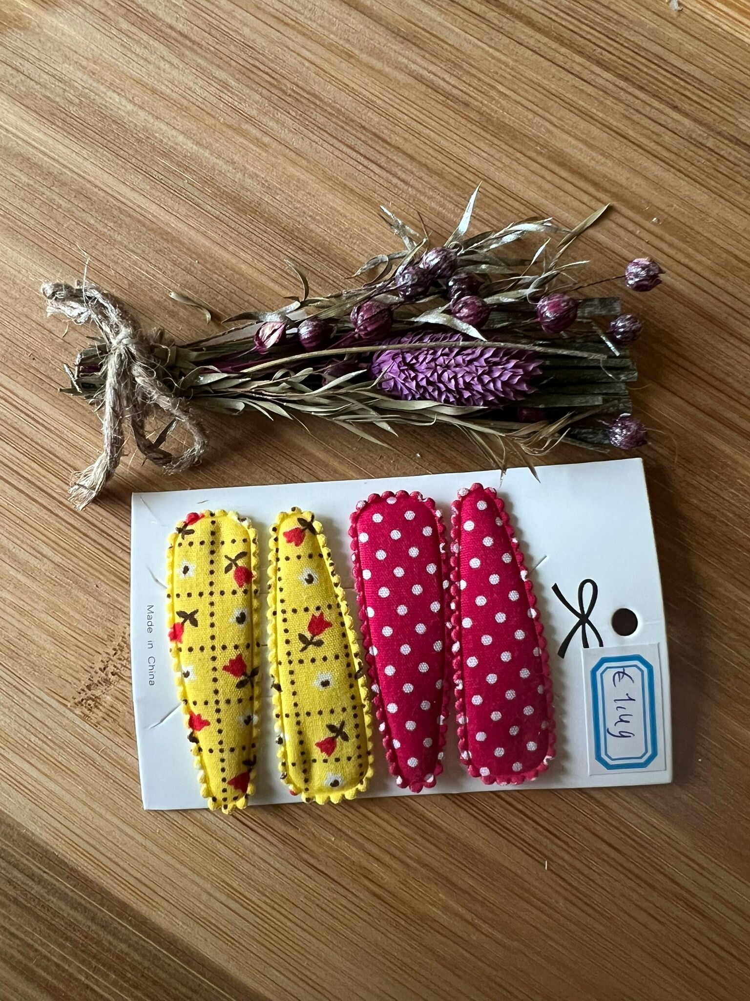 Haarknipjes stip geel