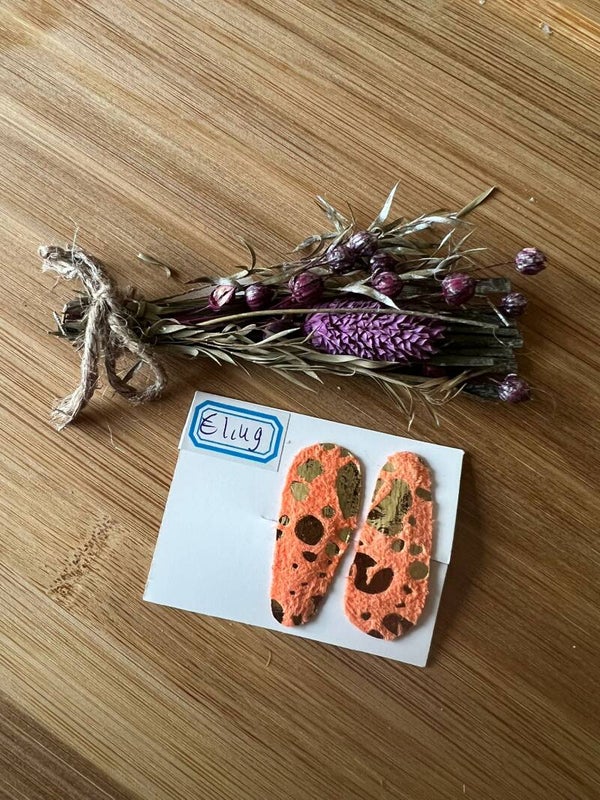 Haarknipjes oranje goud