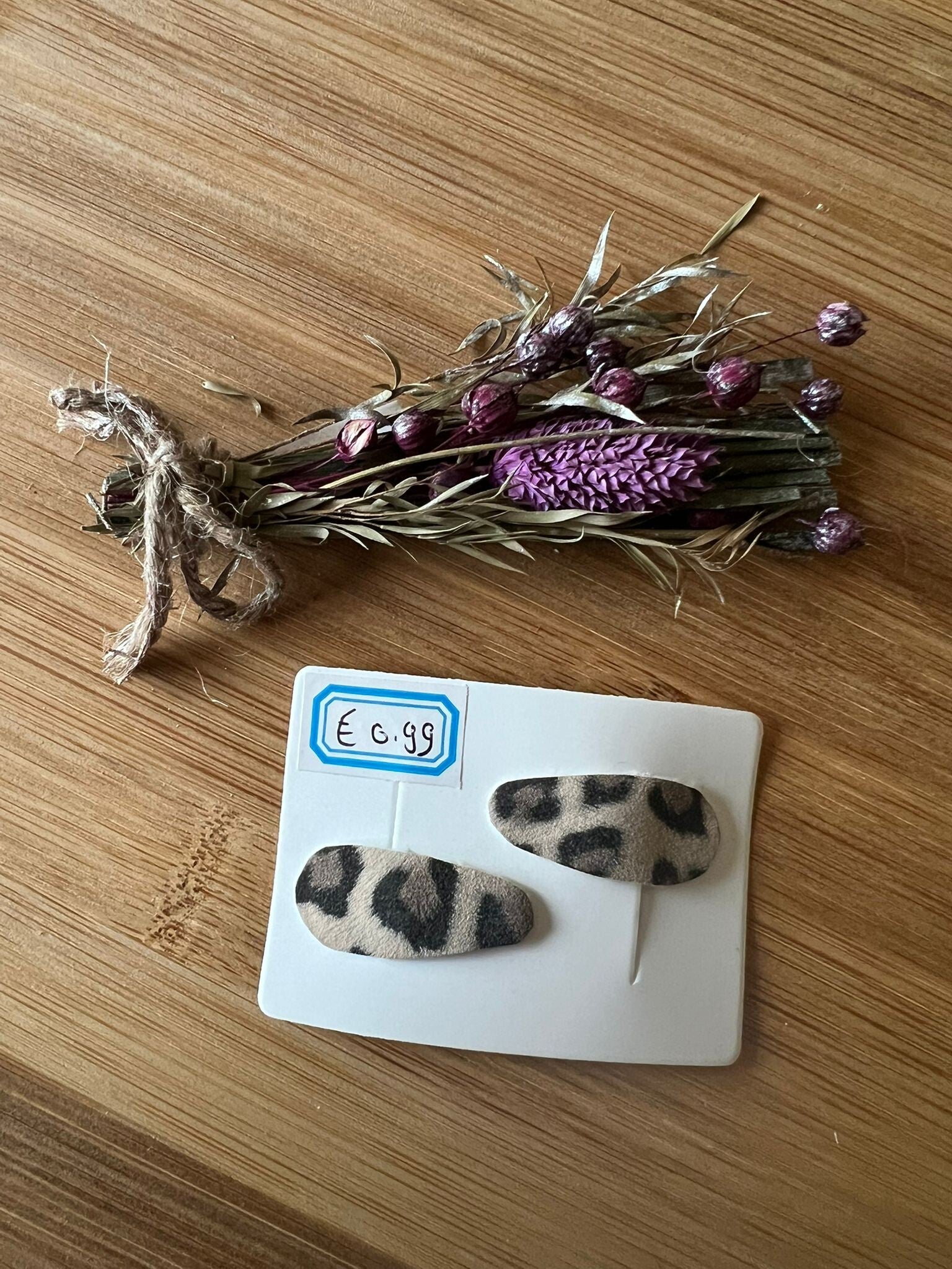 Haarknipje panter wit