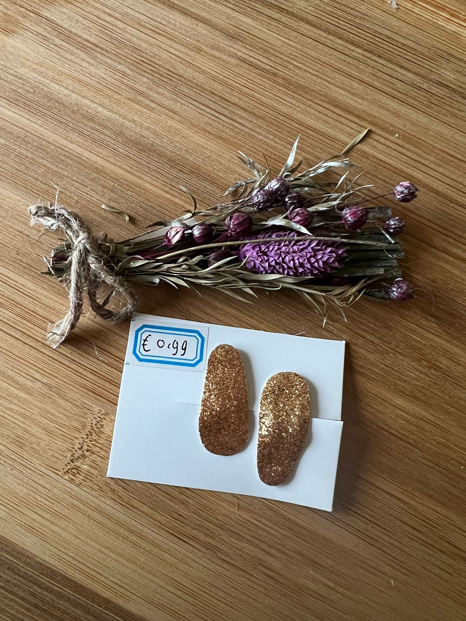 Haarknipje bruin goud glitter