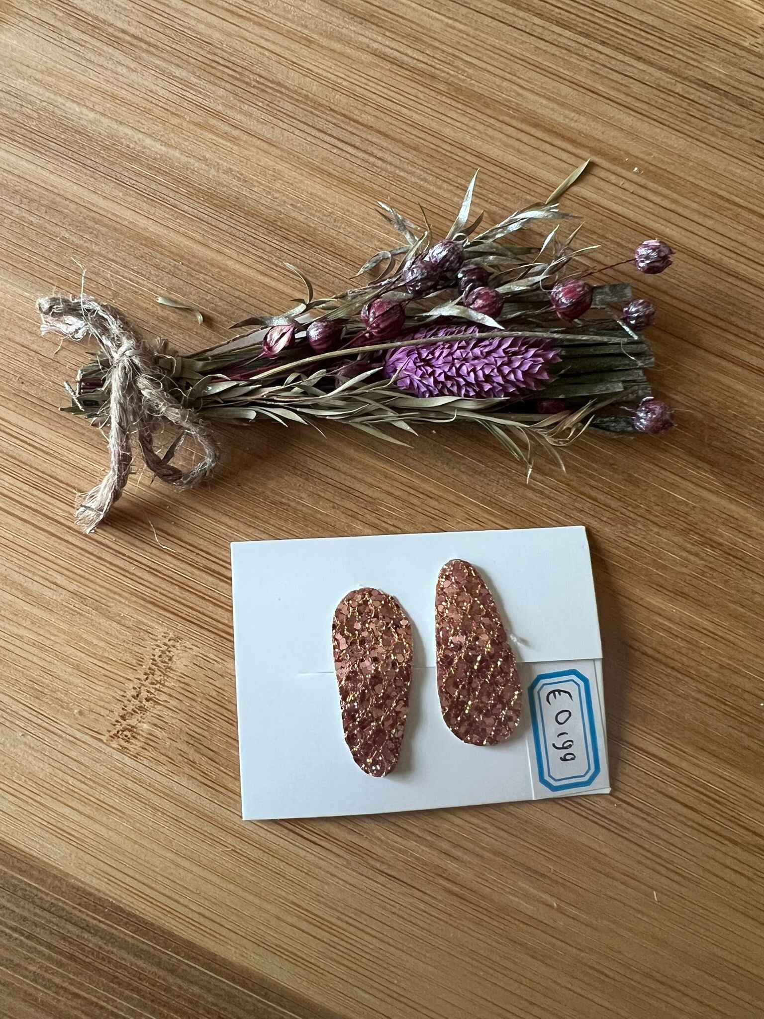 Haarknipje marmer rose