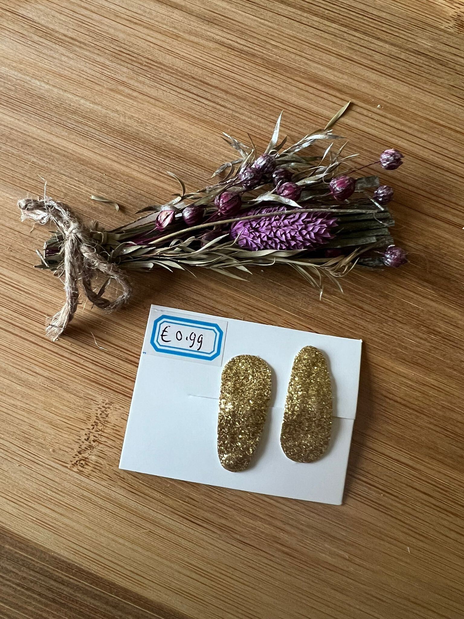 Haarknipje goud glitter