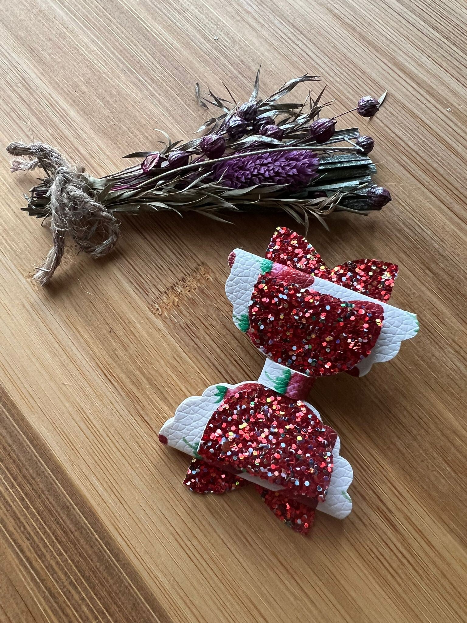 Aardbei rood glitter