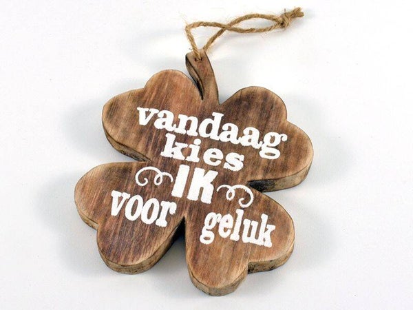 Wooddeco klaver geluk