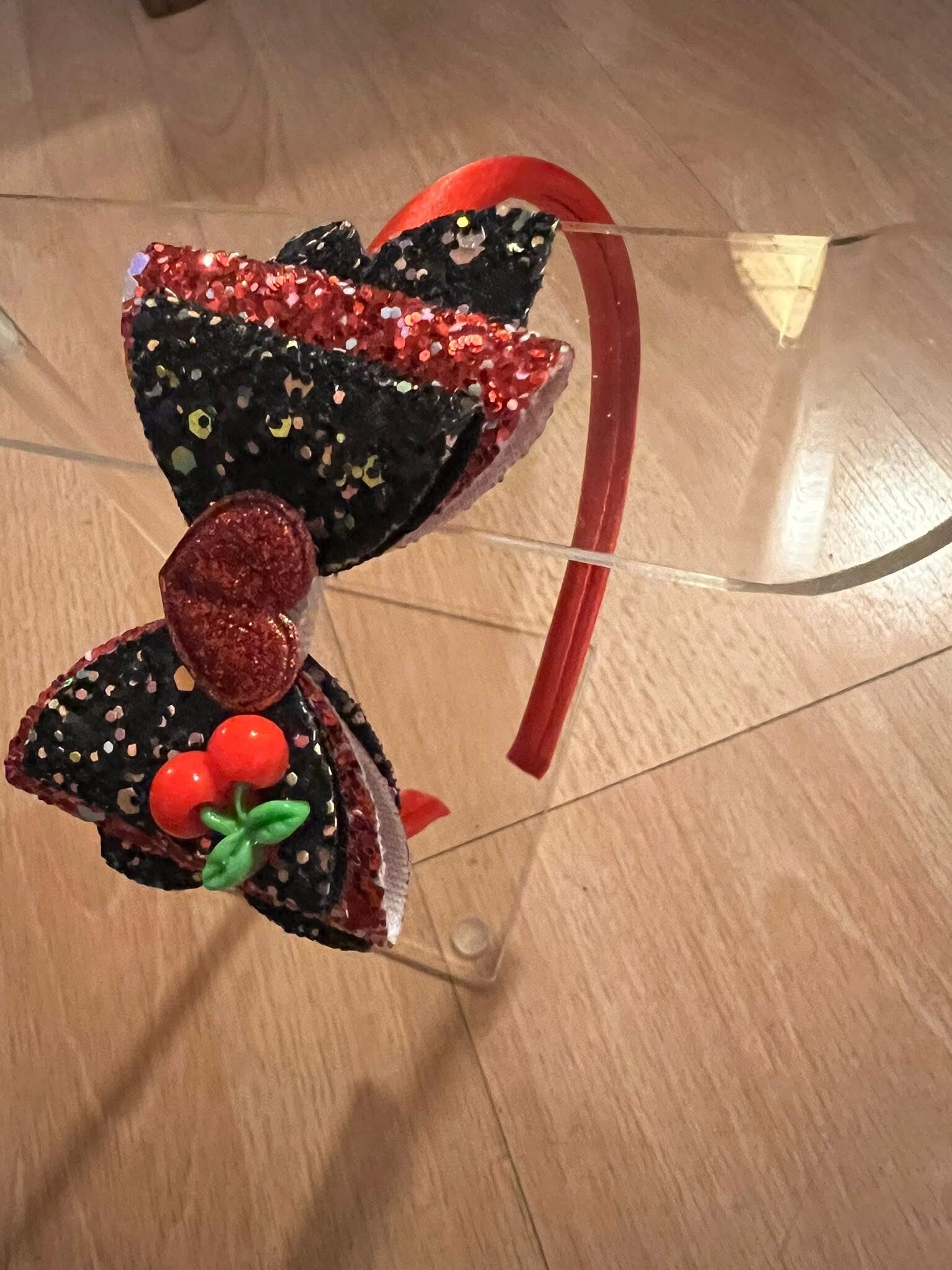 Haarband glitter kers