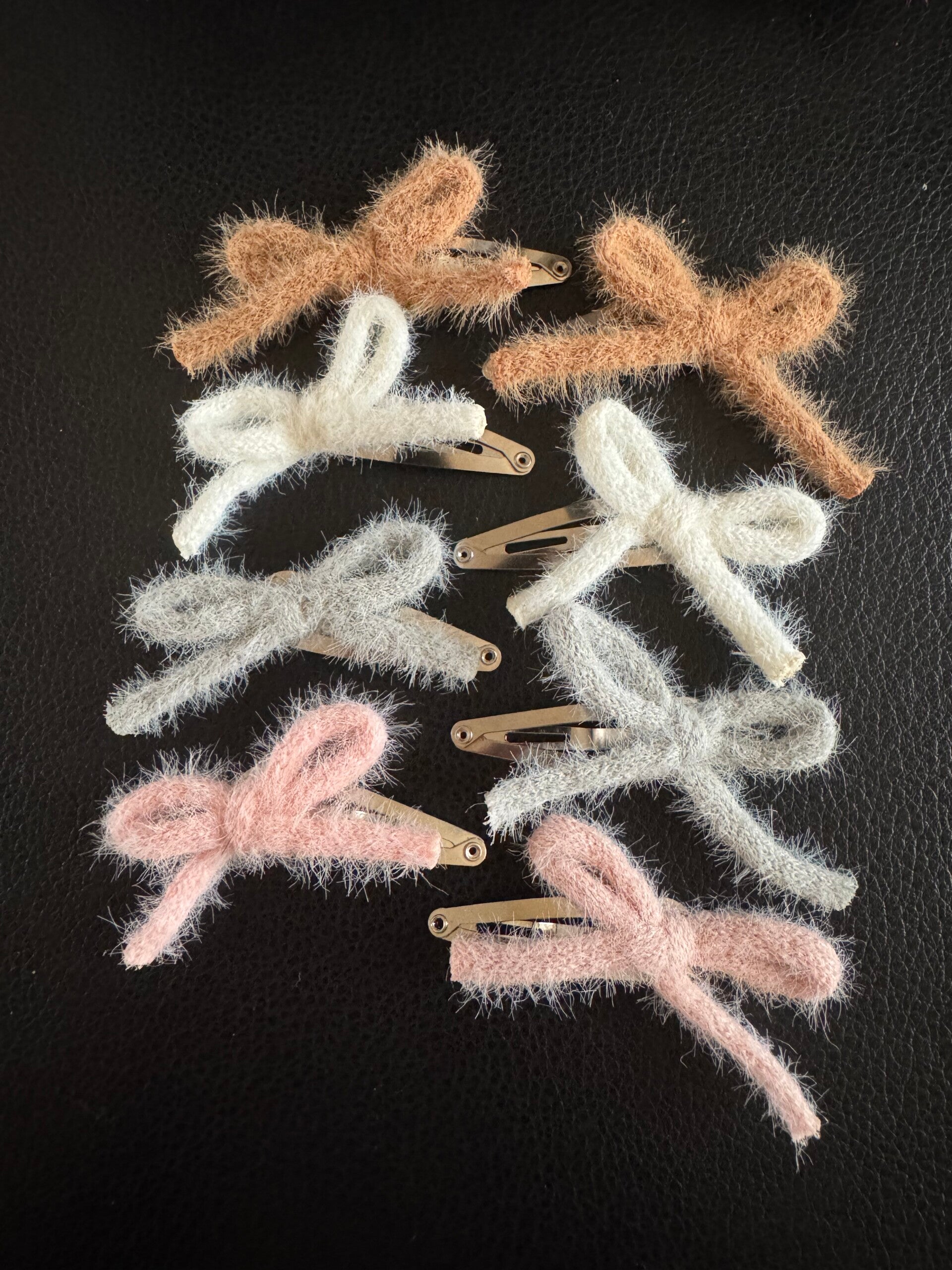 Haarknipjes stof strikjes